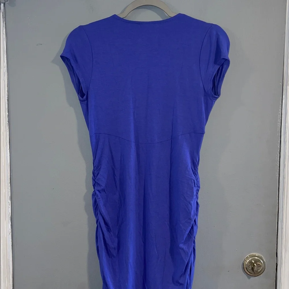 Olian Royal Blue Purple Maternity‎ Midi Dress size small